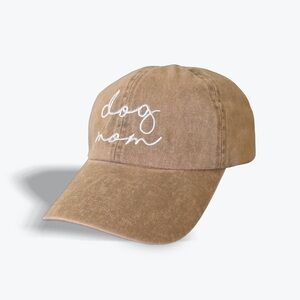 Dog Mom Script Font Baseball Cap by David and Young